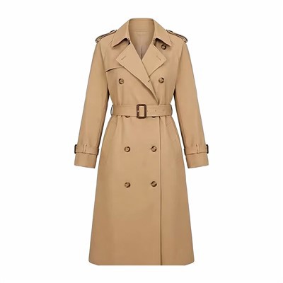 Trench Coat Beige Belted